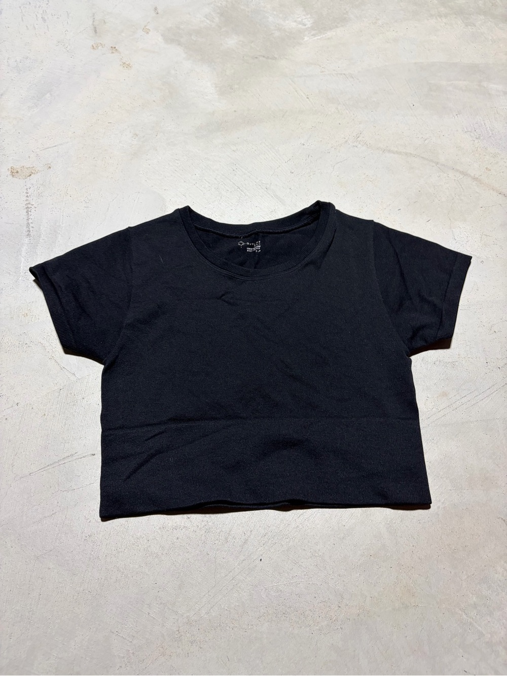 Aerie offline Black Cropped Tee small